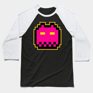 Pink Alien Cute 8 Bit Baseball T-Shirt